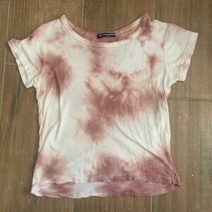 Brandy Melville Tie-Dye T-Shirt – Pink & White
